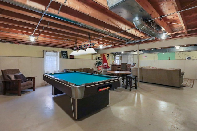 2115 N Woodlawn Park Ave, Mchenry, IL 60051 - playroom featuring concrete flooring and billiards