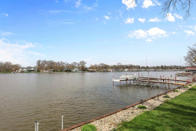 2115 N Woodlawn Park Ave, Mchenry, IL 60051 - view of dock featuring a water view and boat lift