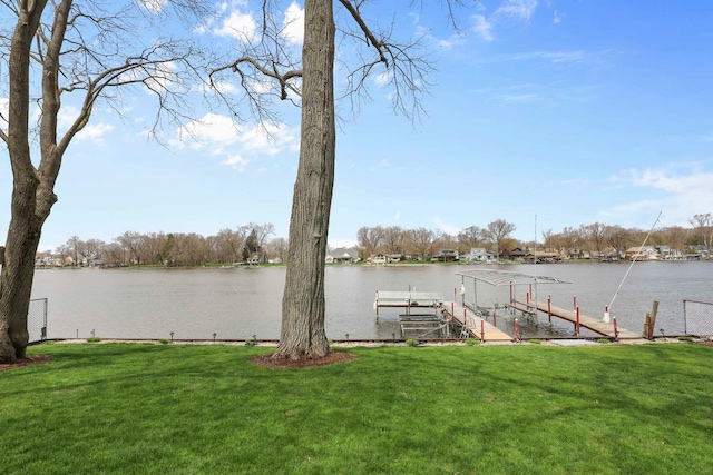 2115 N Woodlawn Park Ave, Mchenry, IL 60051 - dock area with a yard and a water view