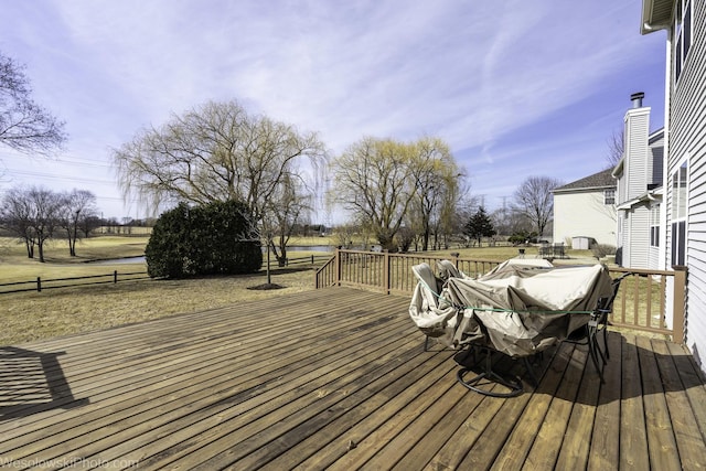 view of wooden deck