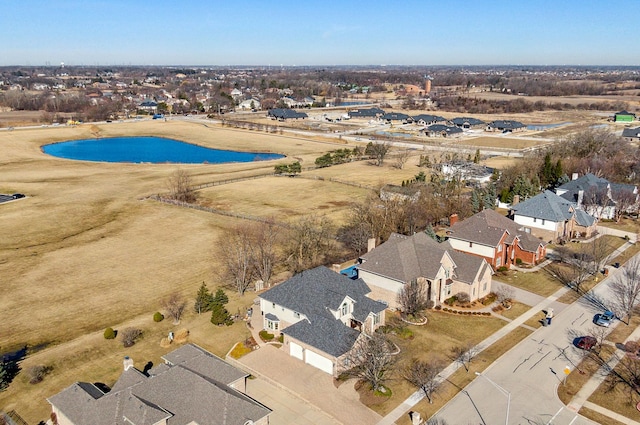 bird's eye view with a residential view