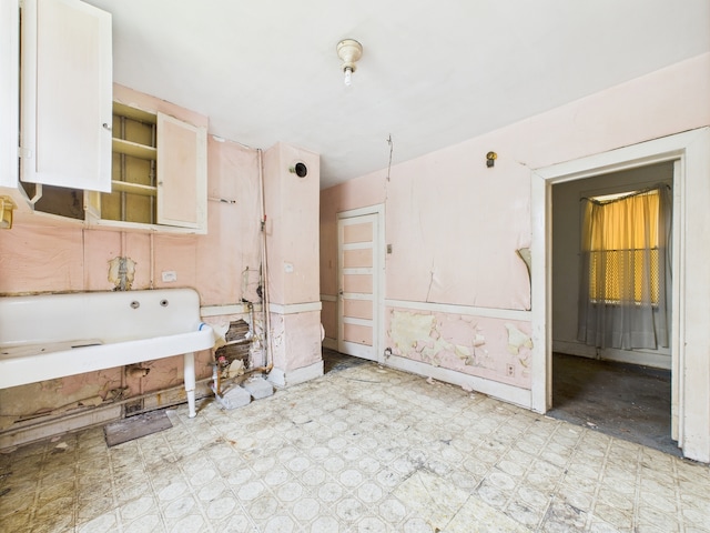 6725 S Justine St, Chicago, IL 60636 - kitchen featuring tile patterned floors and open shelves