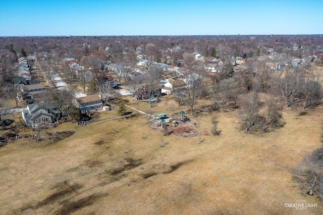 aerial view featuring a residential view