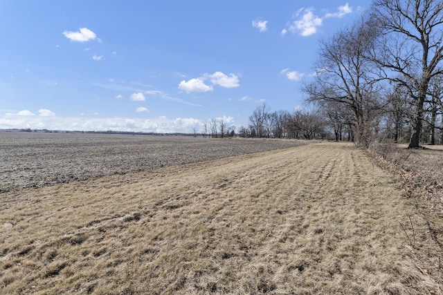 exterior space with a rural view