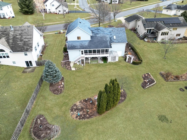 birds eye view of property featuring a residential view