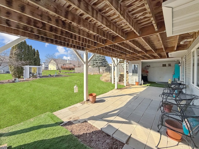 view of patio with fence