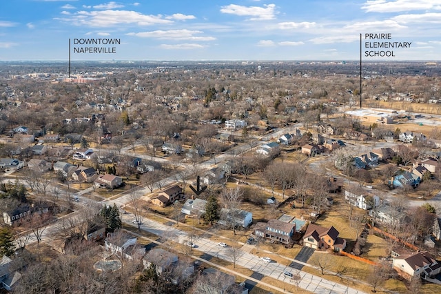 drone / aerial view featuring a residential view