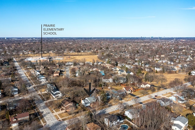 bird's eye view featuring a residential view