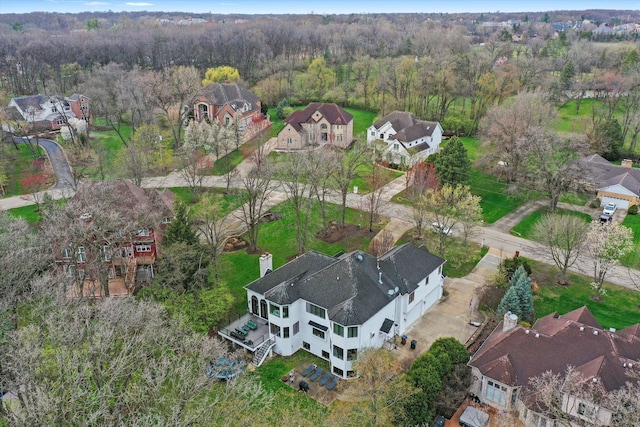 11735 Orchard St, Willow Springs, IL 60480 - bird's eye view with a residential view and a wooded view