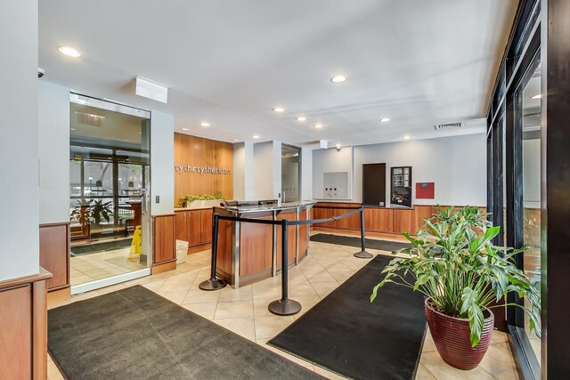 welcome area featuring visible vents