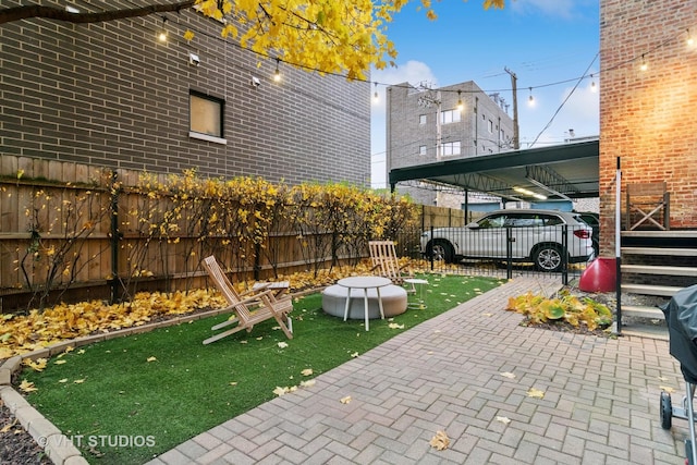 view of patio / terrace with fence