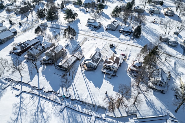 view of snowy aerial view