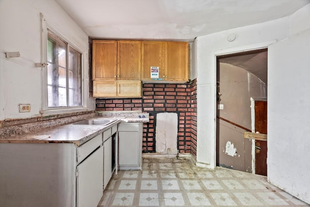 kitchen featuring light floors