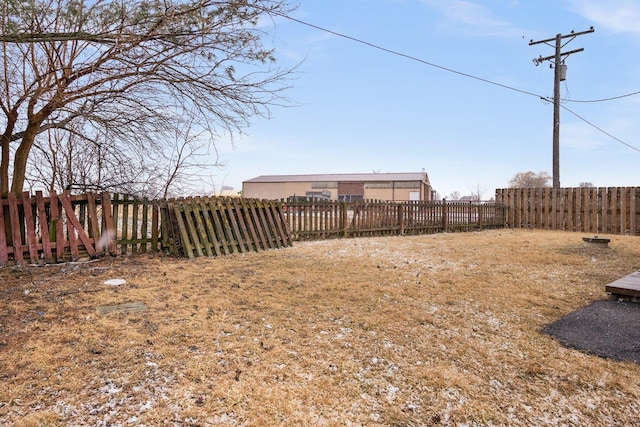 view of yard with fence private yard