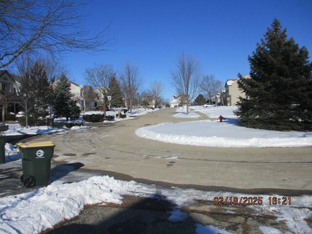 view of street with a residential view