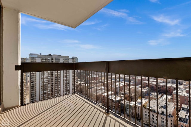 balcony with a view of city