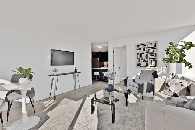 living room with light wood-style flooring