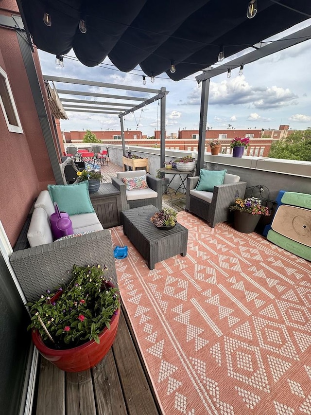 view of patio featuring outdoor lounge area