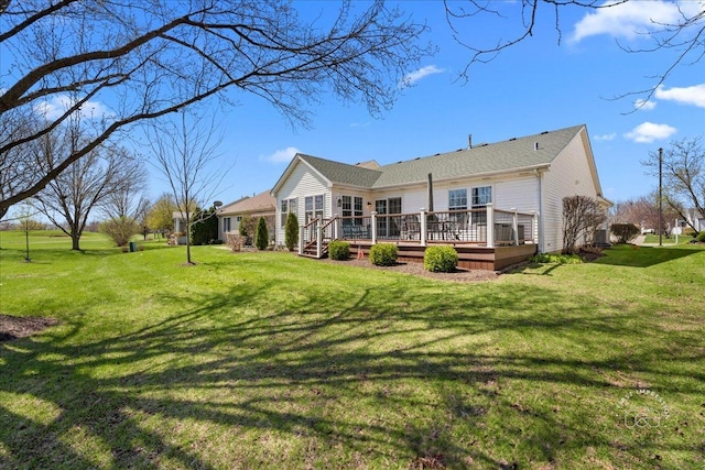 13731 S Tamarack Dr, Plainfield, IL 60544 - back of house featuring a yard and a deck