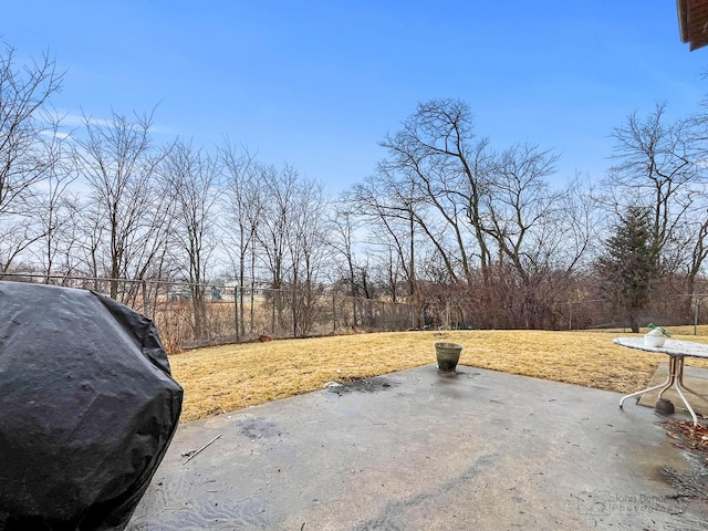 view of yard with a patio area