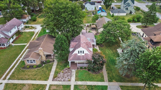 drone / aerial view with a residential view