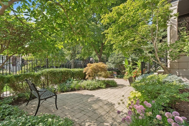 view of patio with fence