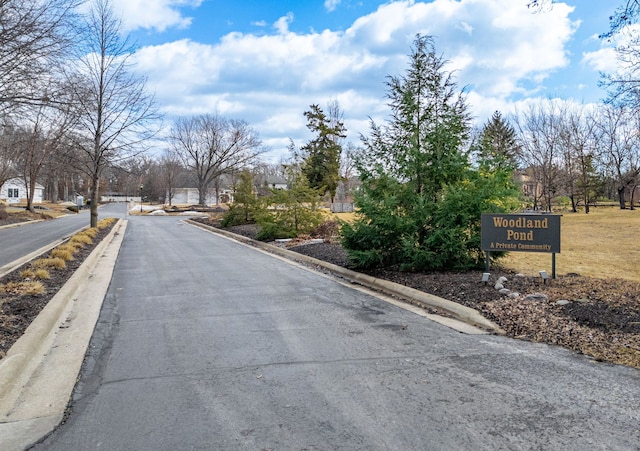 view of road with curbs