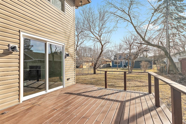 wooden terrace with fence