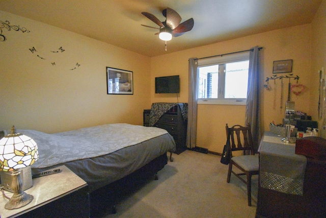 bedroom featuring carpet