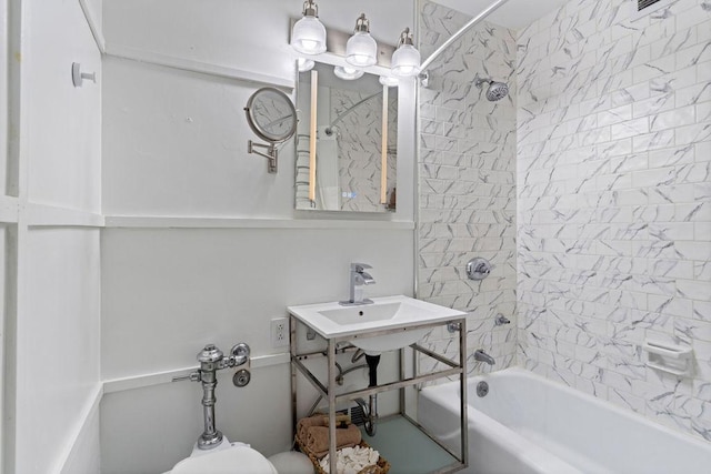 bathroom featuring shower / tub combination