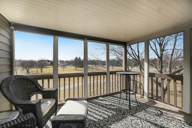 view of sunroom