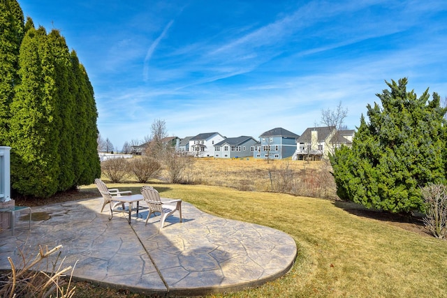 view of patio featuring a residential view