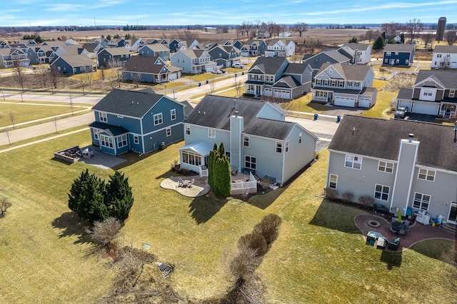 aerial view with a residential view