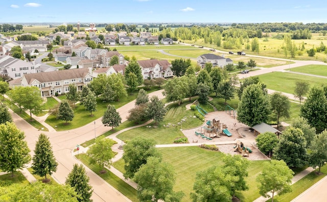 bird's eye view with a residential view