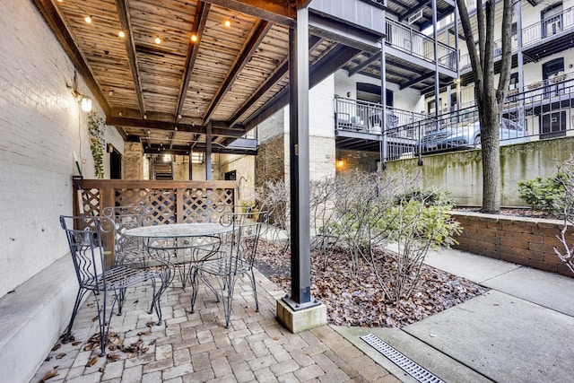 view of patio with outdoor dining area