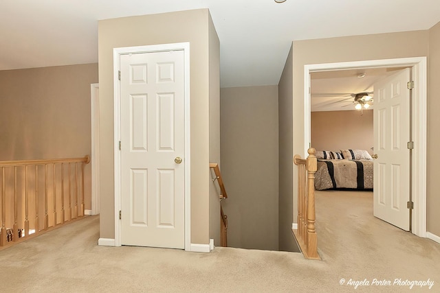 hallway featuring carpet floors