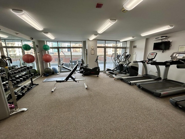 600 N Dearborn St Unit 1804, Chicago, IL 60654 - gym featuring expansive windows