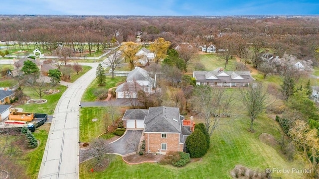 bird's eye view featuring a residential view