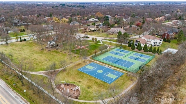 bird's eye view featuring a residential view