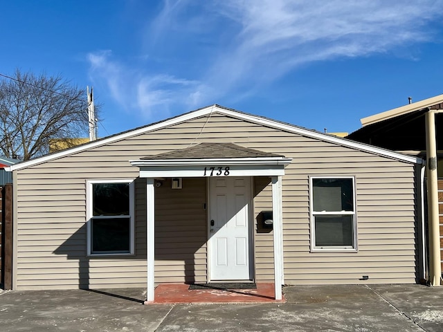 view of front of home