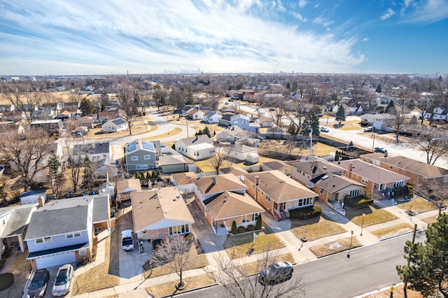 aerial view featuring a residential view