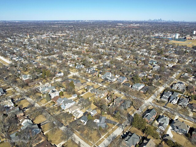 bird's eye view featuring a residential view