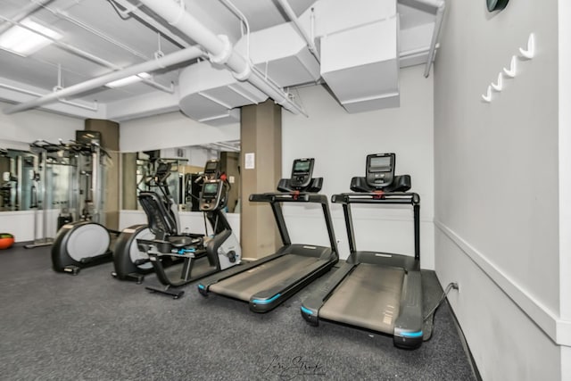 view of exercise room