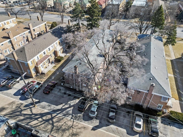 drone / aerial view with a residential view