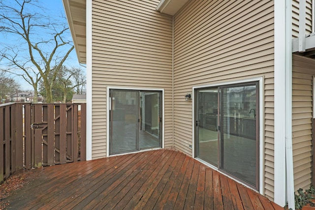 view of wooden terrace