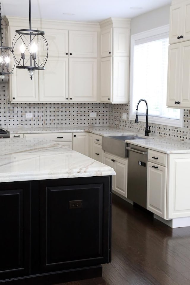 1860 Lake Charles Dr, Vernon Hills, IL 60061 - kitchen with stainless steel dishwasher, tasteful backsplash, and white cabinets