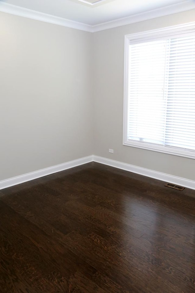 1860 Lake Charles Dr, Vernon Hills, IL 60061 - empty room featuring ornamental molding and dark wood-style flooring