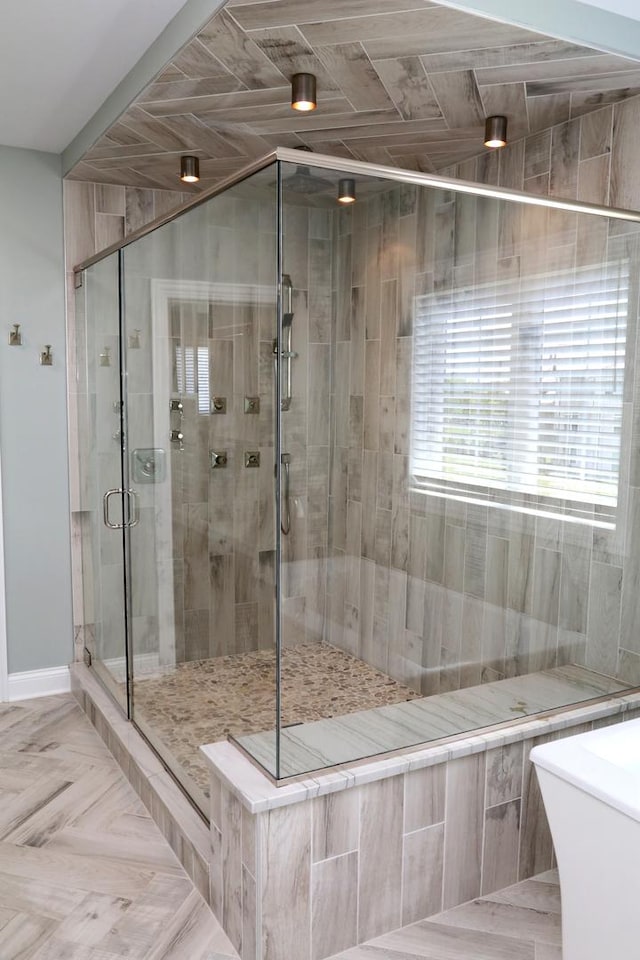1860 Lake Charles Dr, Vernon Hills, IL 60061 - full bathroom with a stall shower and a bathtub