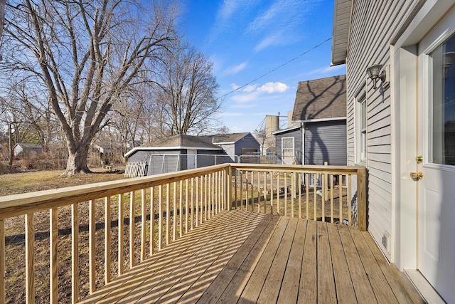 deck featuring a residential view