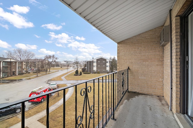 balcony with a residential view